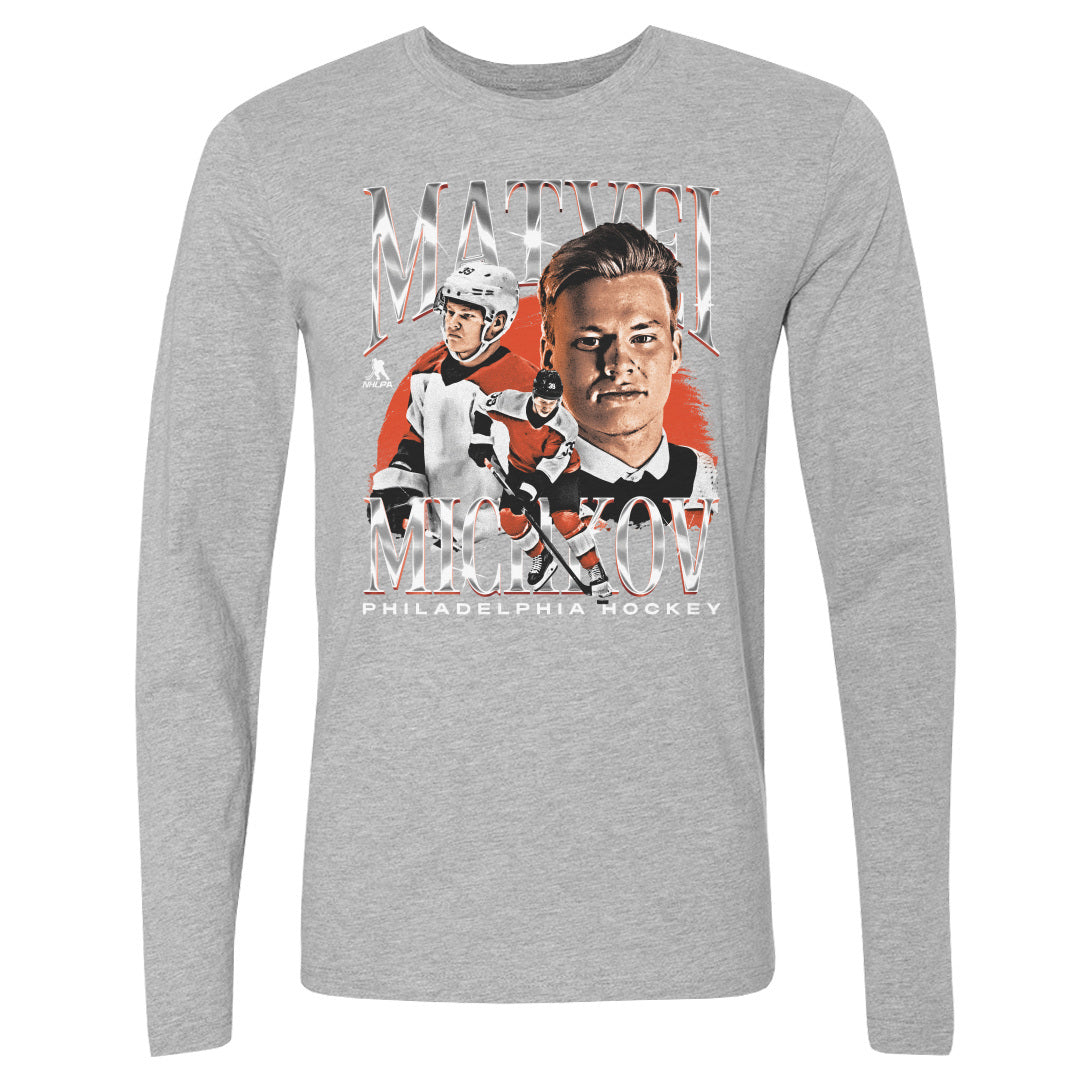 Matvei Michkov Men's Long Sleeve T-Shirt | 500 LEVEL