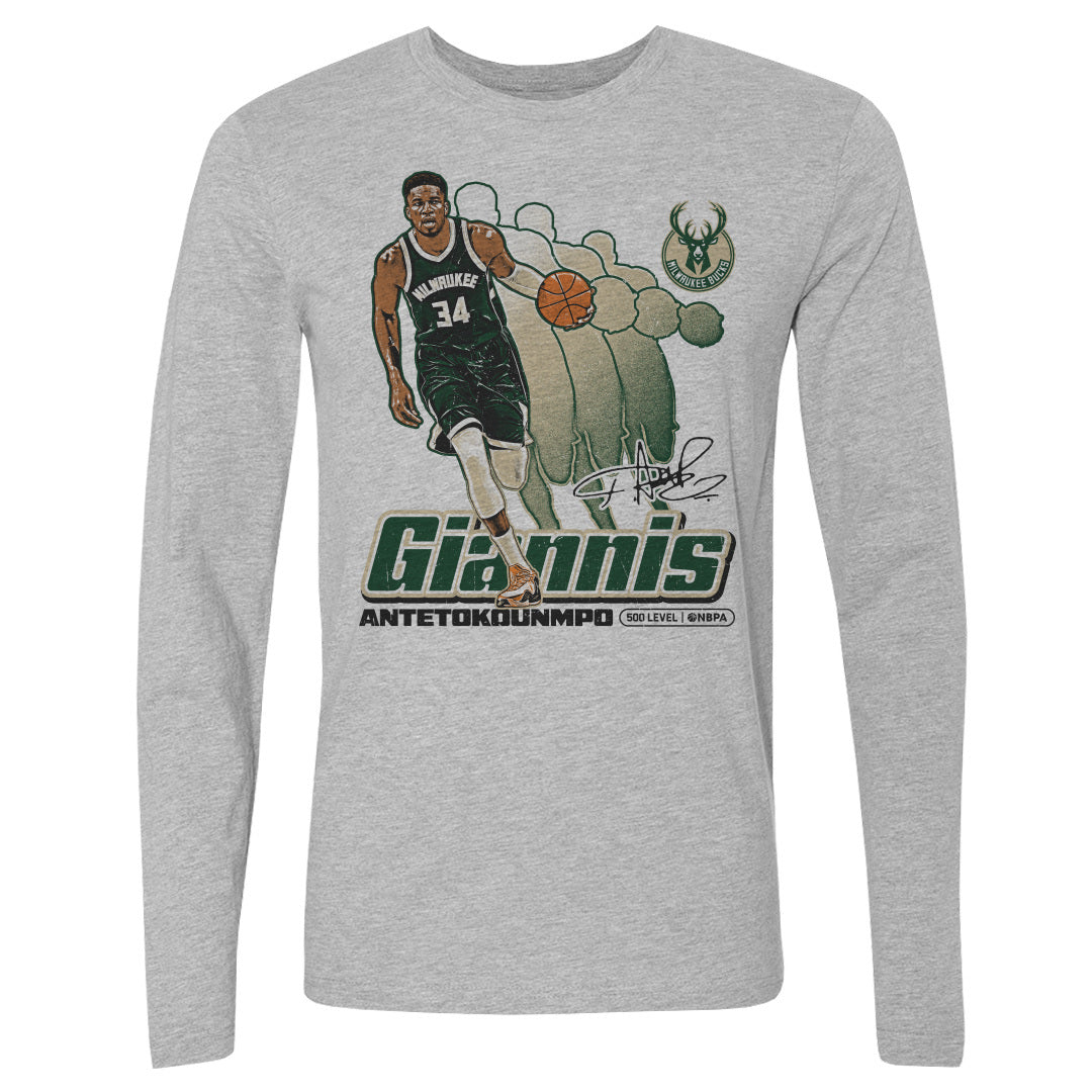 Giannis Antetokounmpo Men's Long Sleeve T-Shirt | 500 LEVEL