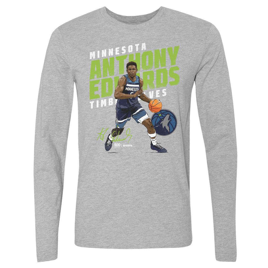 Anthony Edwards Men's Long Sleeve T-Shirt | 500 LEVEL