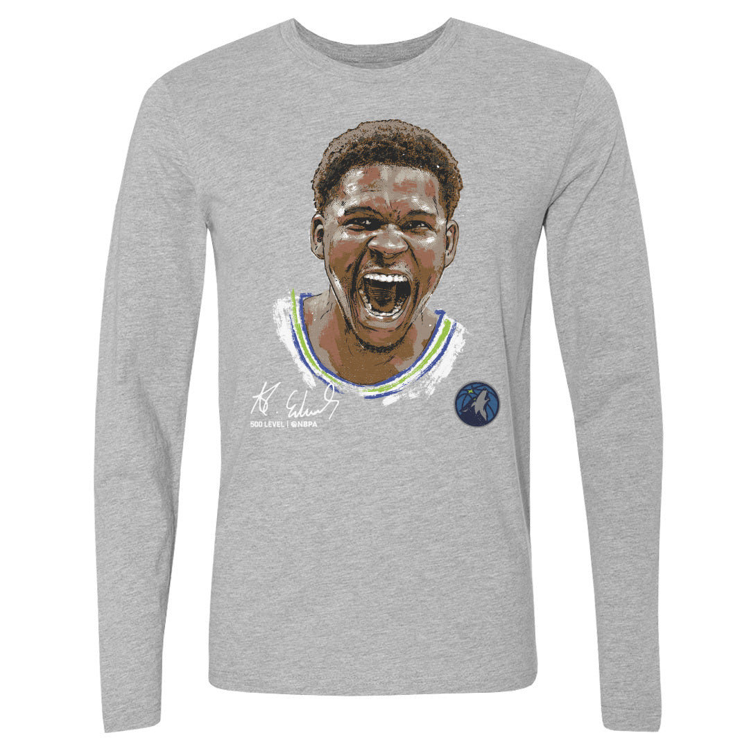 Anthony Edwards Men's Long Sleeve T-Shirt | 500 LEVEL