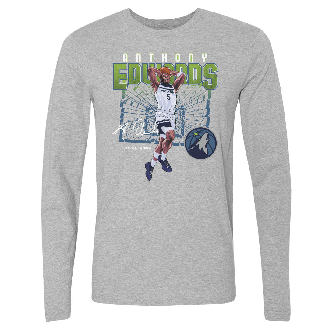 Anthony Edwards Men's Long Sleeve T-Shirt | 500 LEVEL