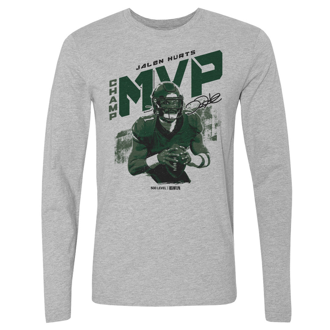 Jalen Hurts Men's Long Sleeve T-Shirt | 500 LEVEL