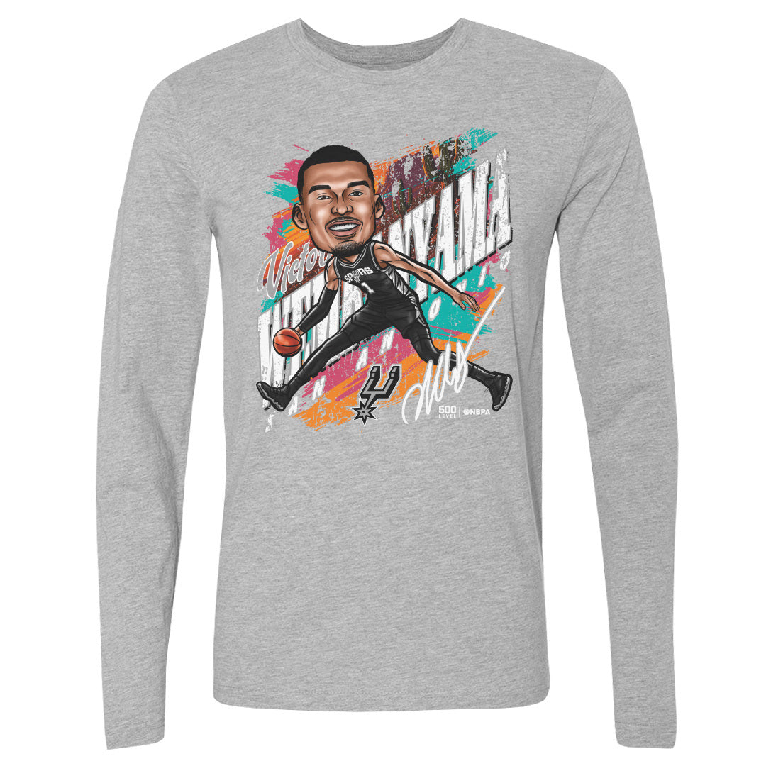 Victor Wembanyama Men's Long Sleeve T-Shirt | 500 LEVEL