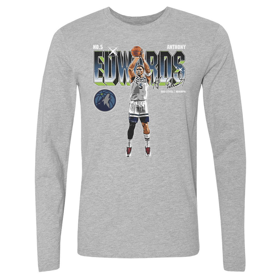 Anthony Edwards Men's Long Sleeve T-Shirt | 500 LEVEL