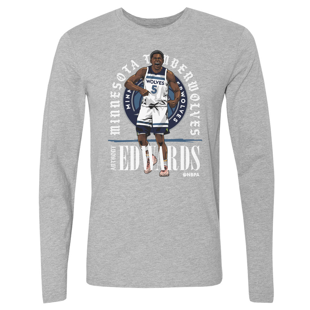 Anthony Edwards Men's Long Sleeve T-Shirt | 500 LEVEL