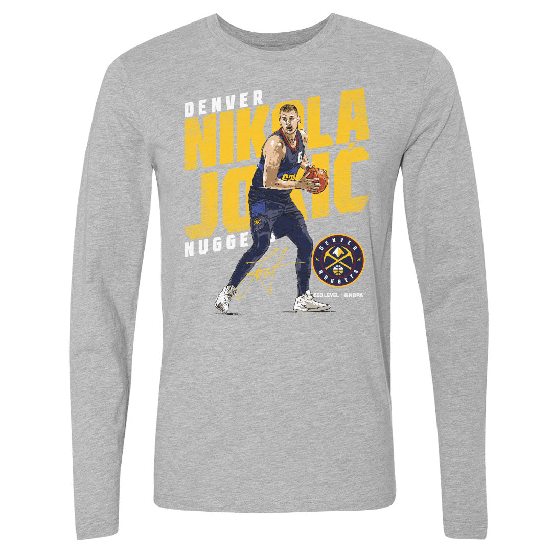 Nikola Jokic Men's Long Sleeve T-Shirt | 500 LEVEL