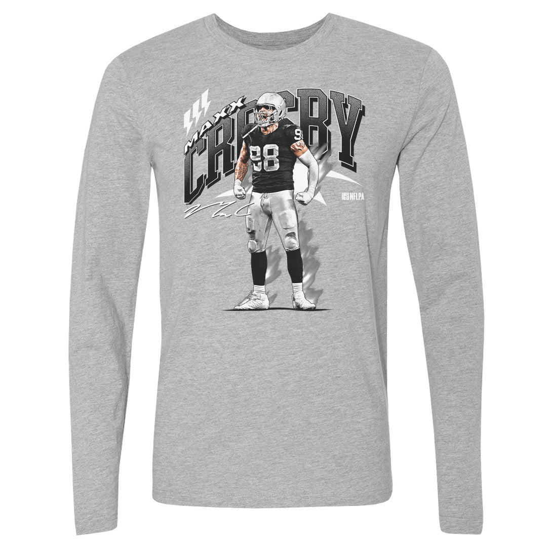 Maxx Crosby Men's Long Sleeve T-Shirt | 500 LEVEL