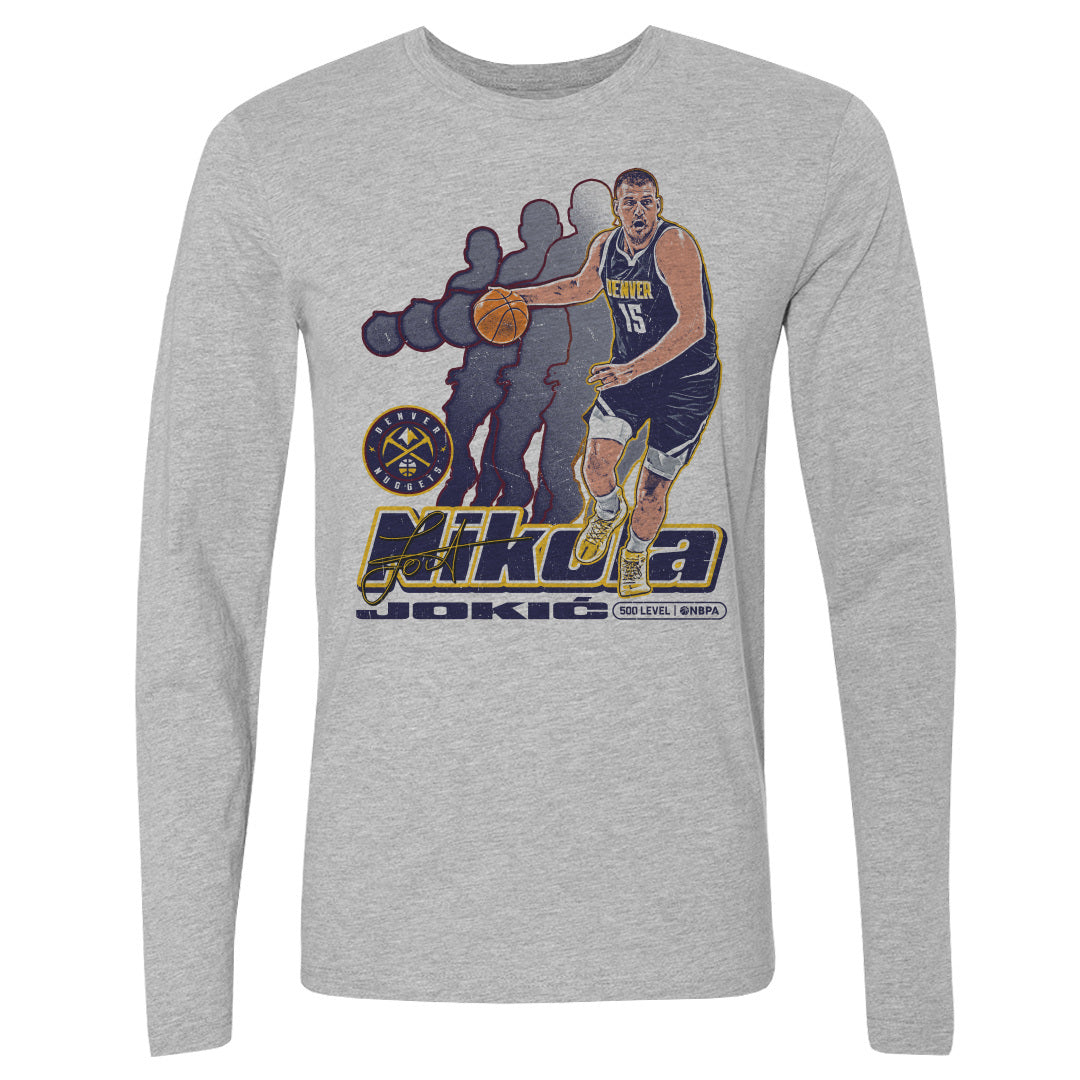 Nikola Jokic Men's Long Sleeve T-Shirt | 500 LEVEL