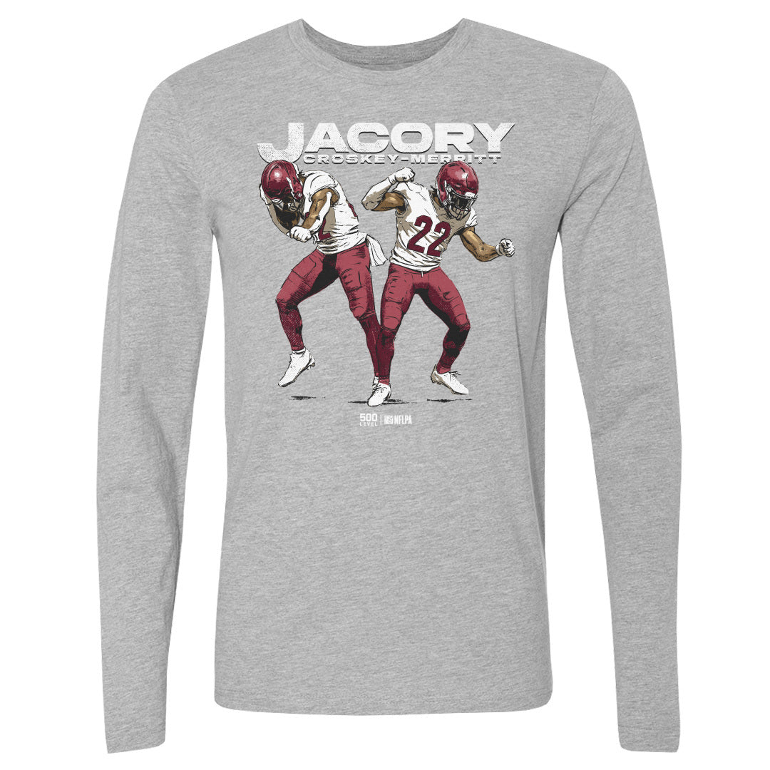Jacory Croskey-Merritt Men's Long Sleeve T-Shirt | 500 LEVEL