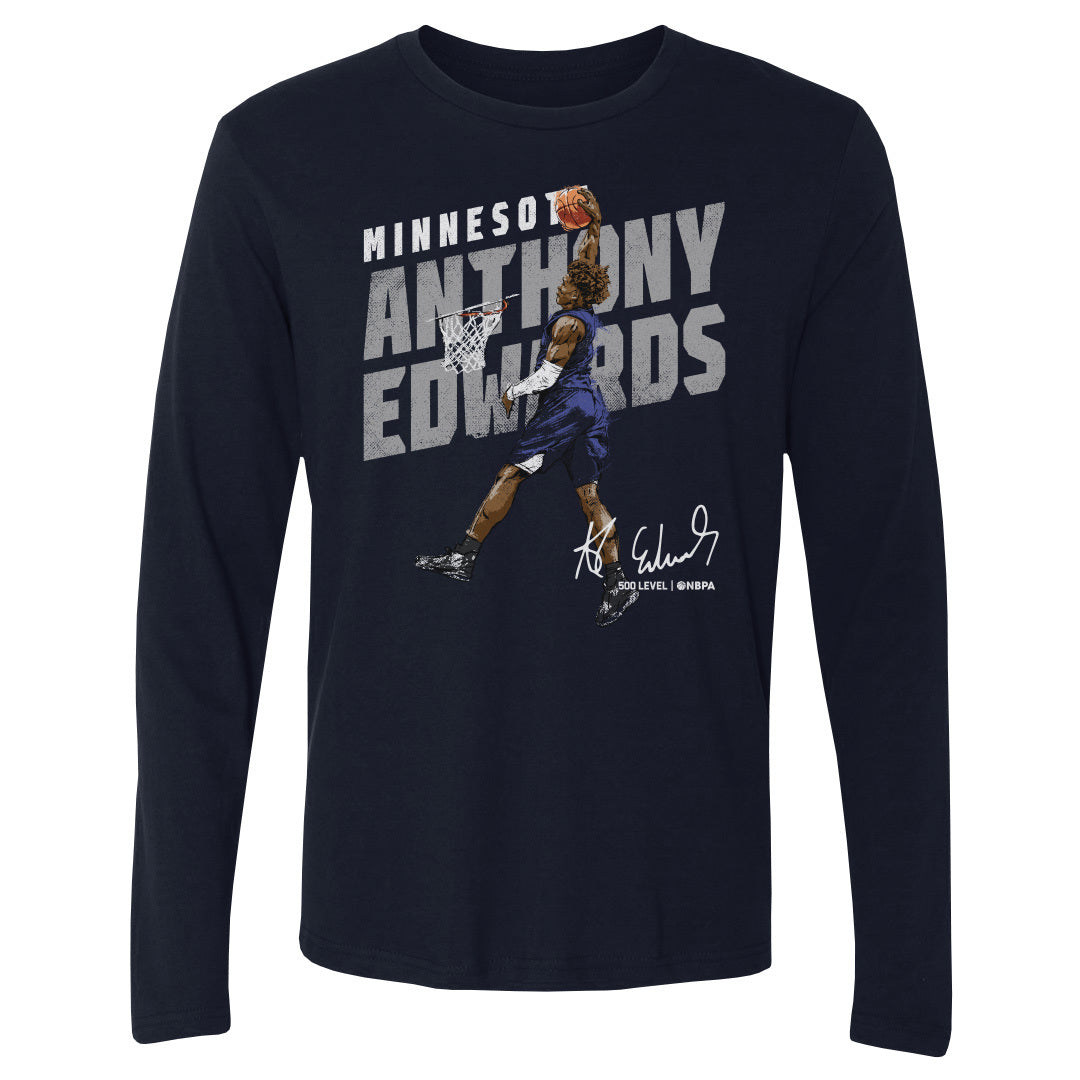 Anthony Edwards Men's Long Sleeve T-Shirt | 500 LEVEL