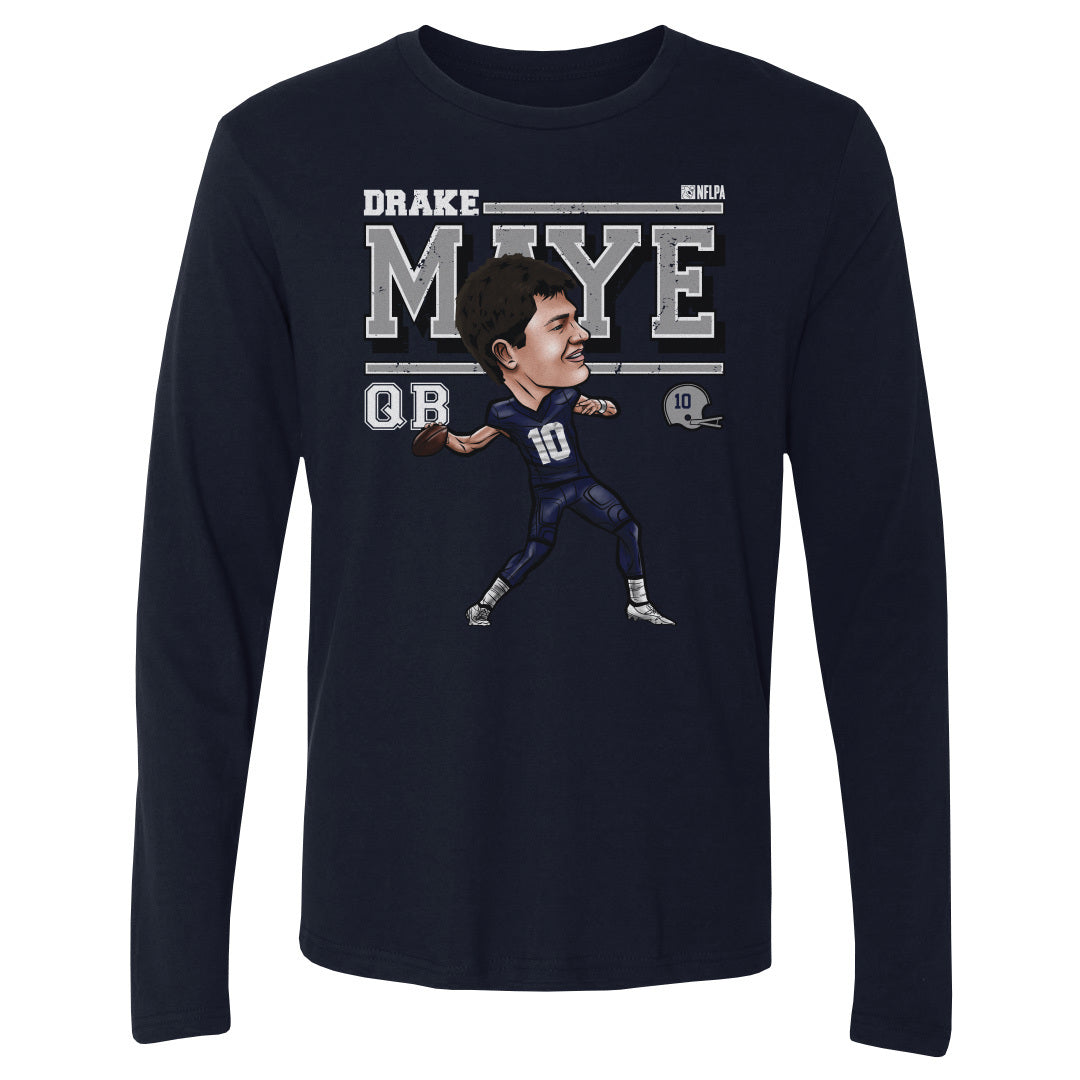 Drake Maye Men's Long Sleeve T-Shirt | 500 LEVEL