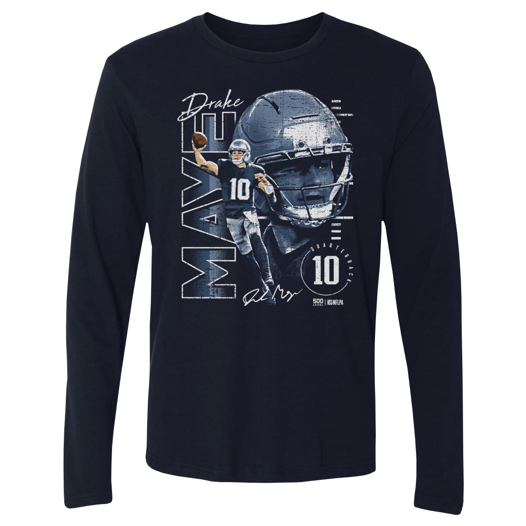 Drake Maye Men's Long Sleeve T-Shirt | 500 LEVEL