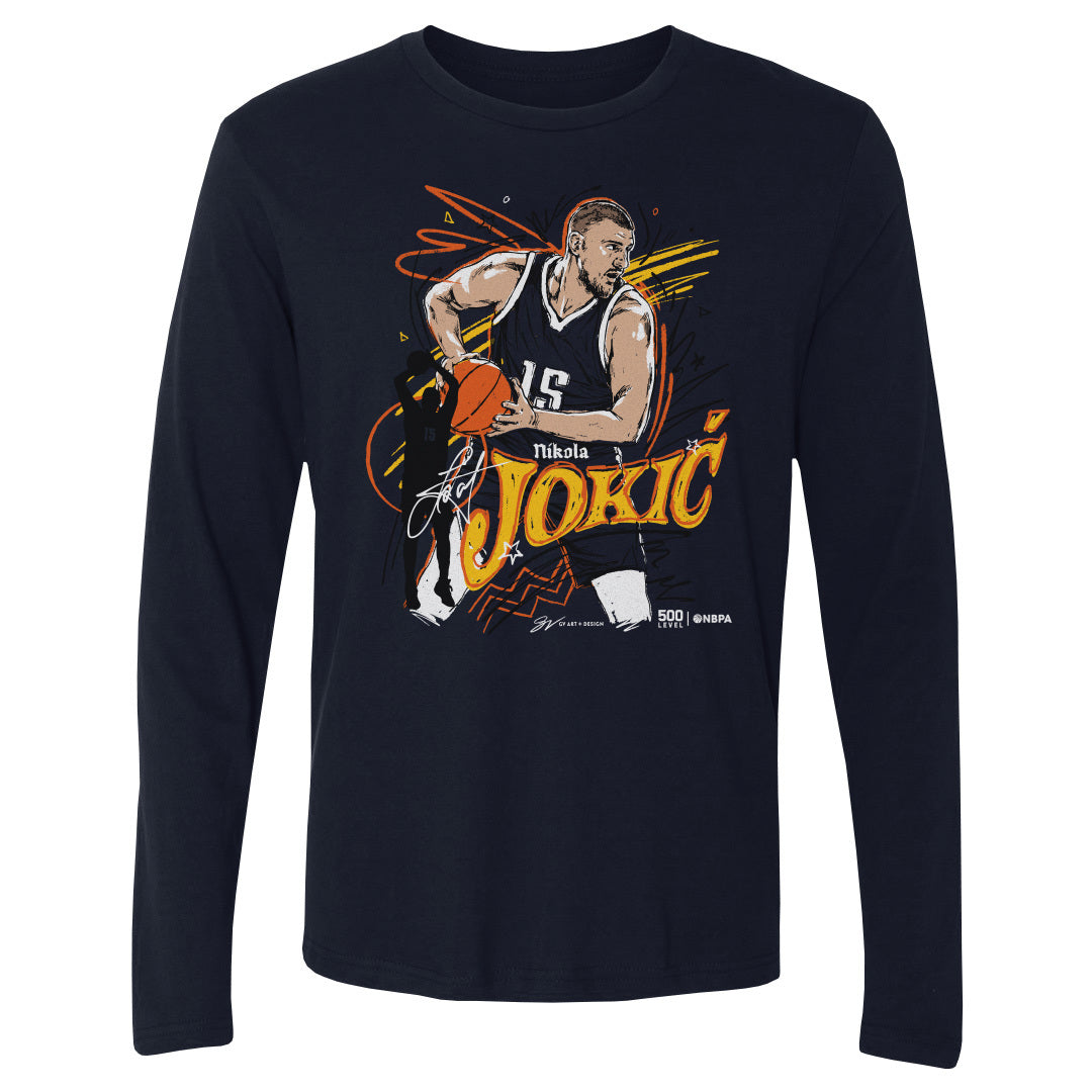 Nikola Jokic Men's Long Sleeve T-Shirt | 500 LEVEL