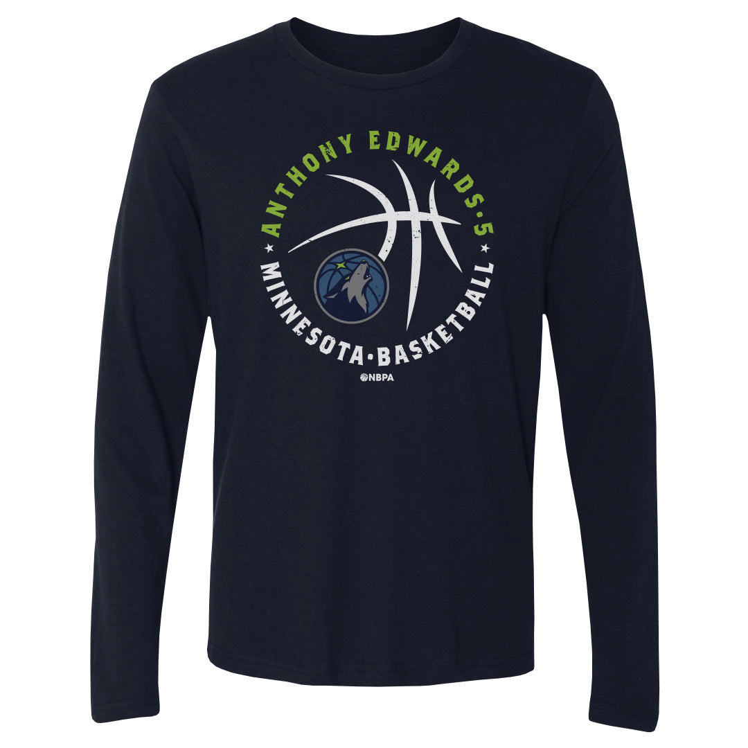 Anthony Edwards Men's Long Sleeve T-Shirt | 500 LEVEL