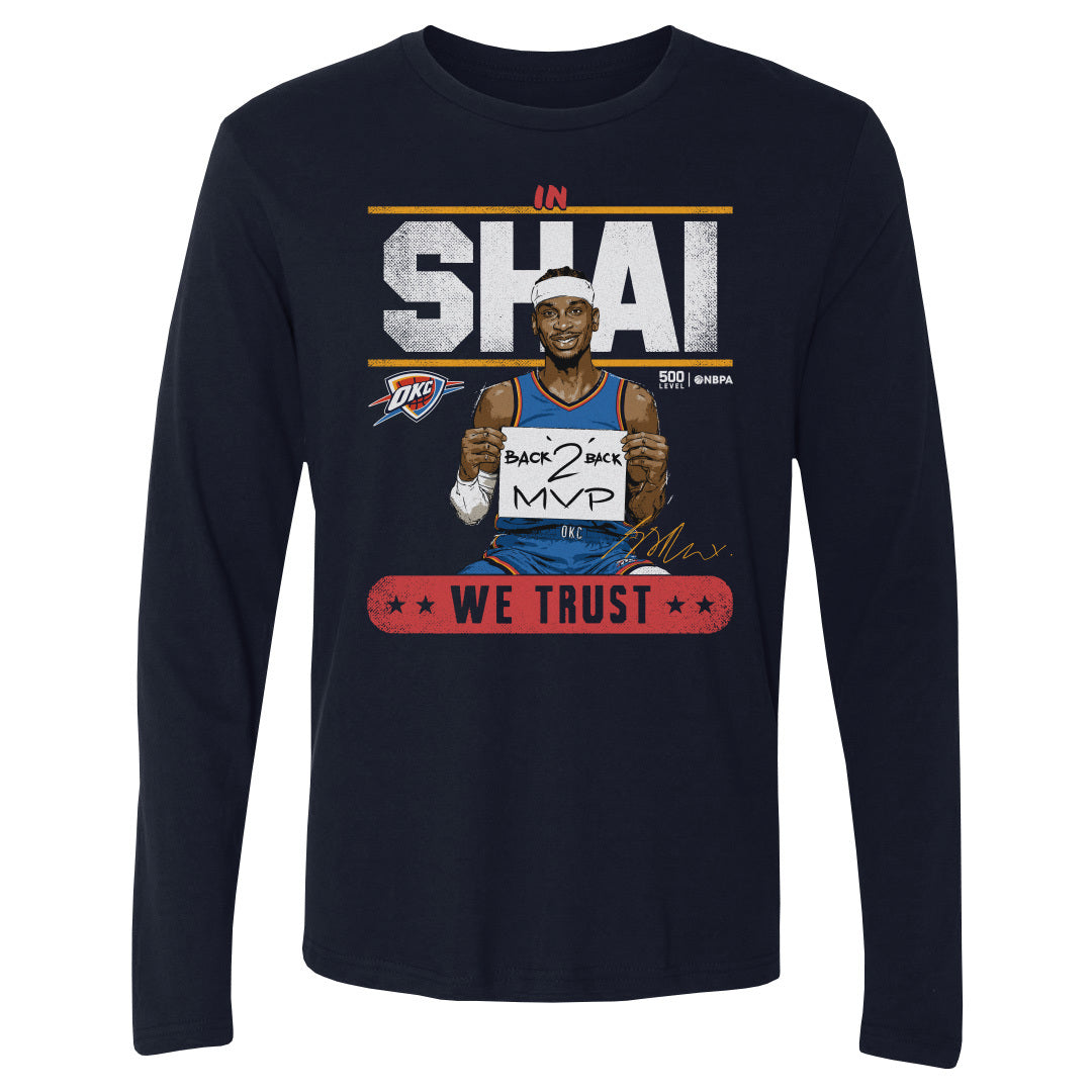 Shai Gilgeous-Alexander Men's Long Sleeve T-Shirt | 500 LEVEL