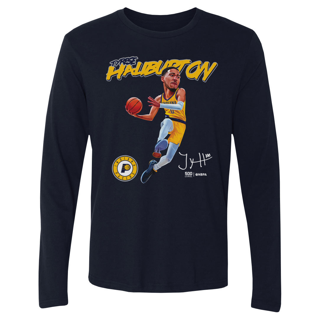 Tyrese Haliburton Men's Long Sleeve T-Shirt | 500 LEVEL