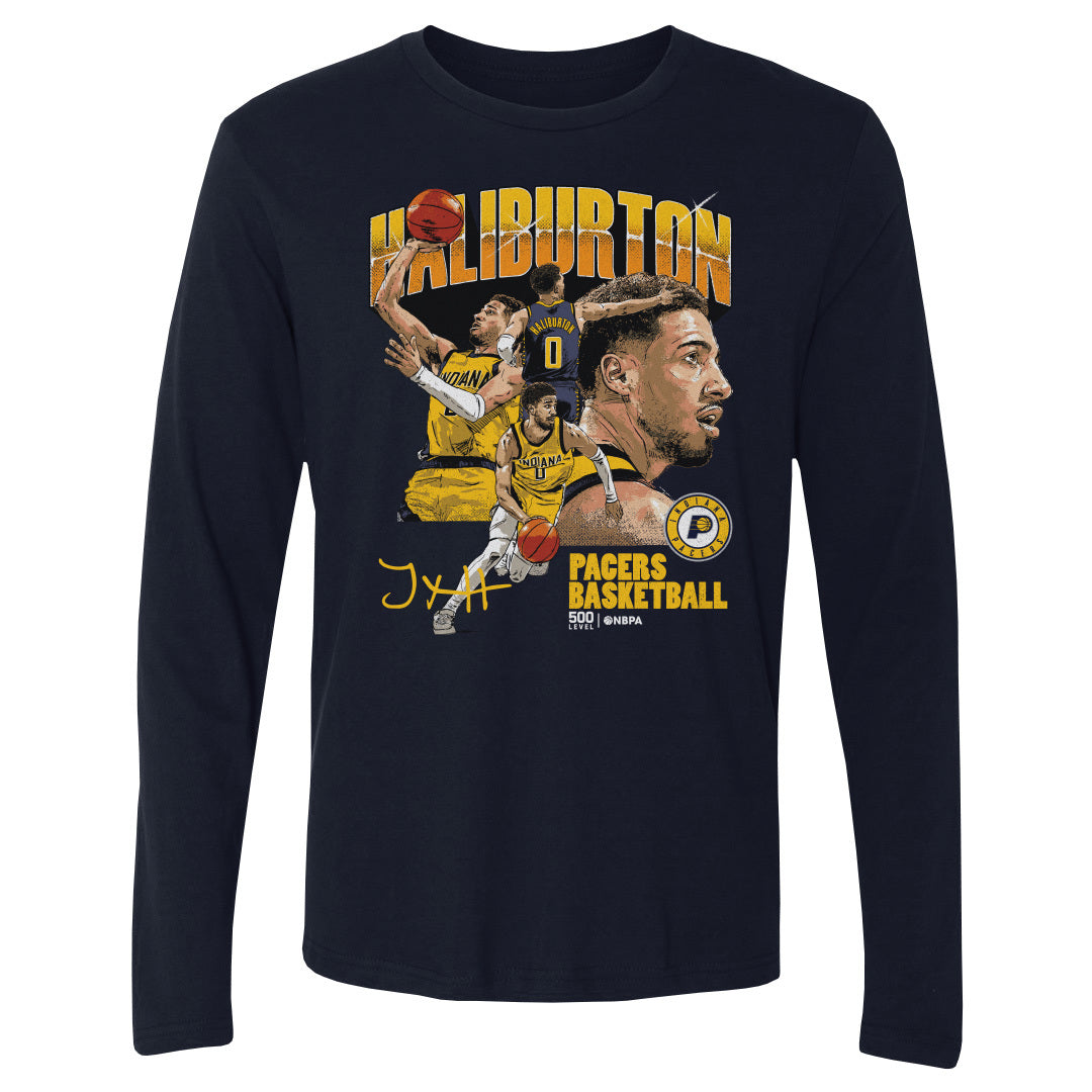 Tyrese Haliburton Men's Long Sleeve T-Shirt | 500 LEVEL