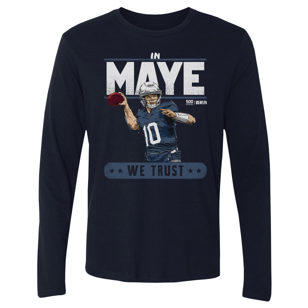 Drake Maye Men's Long Sleeve T-Shirt | 500 LEVEL