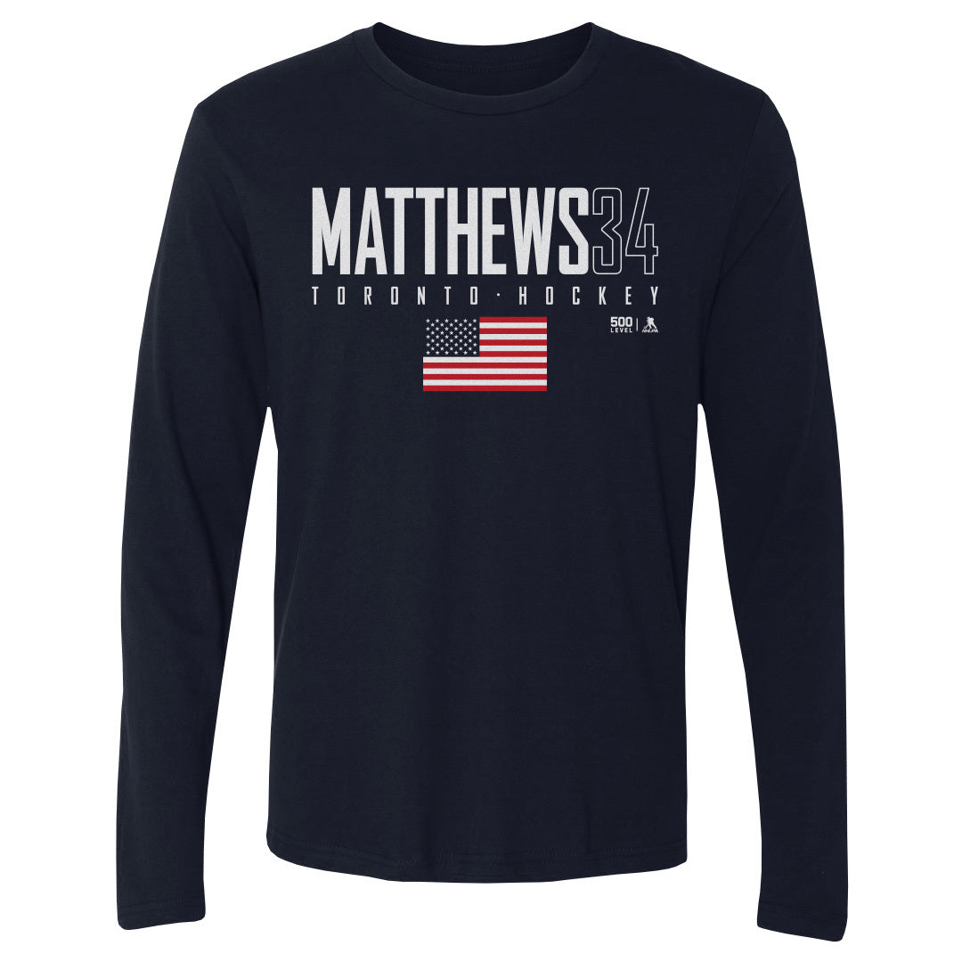 Auston Matthews Men's Long Sleeve T-Shirt | 500 LEVEL