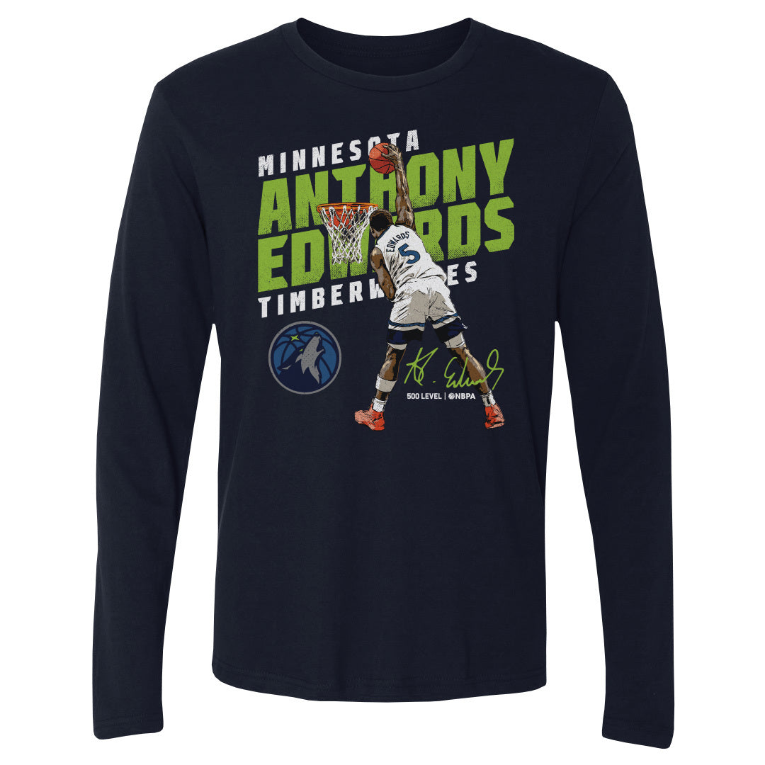 Anthony Edwards Men's Long Sleeve T-Shirt | 500 LEVEL