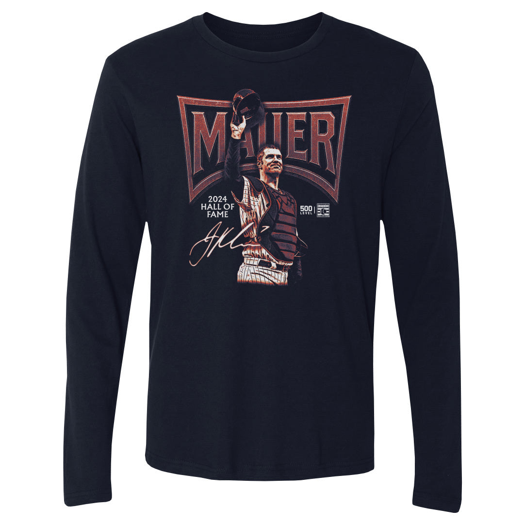 Joe Mauer Men's Long Sleeve T-Shirt | 500 LEVEL