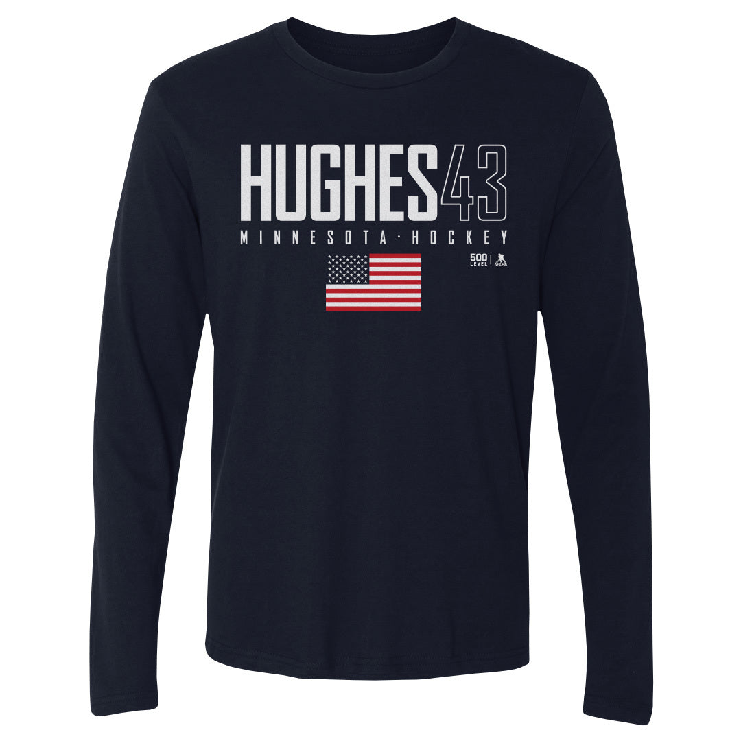 Quinn Hughes Men's Long Sleeve T-Shirt | 500 LEVEL