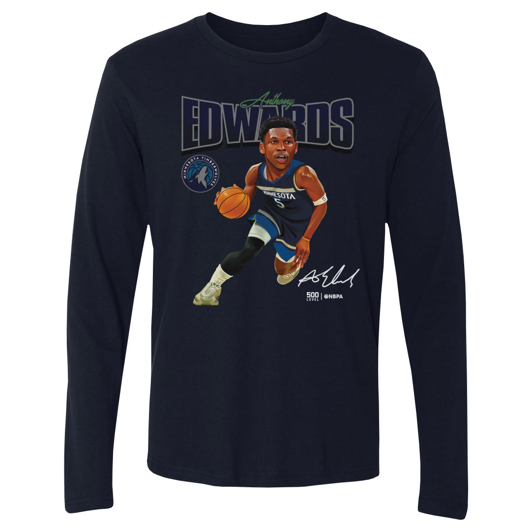 Anthony Edwards Men's Long Sleeve T-Shirt | 500 LEVEL