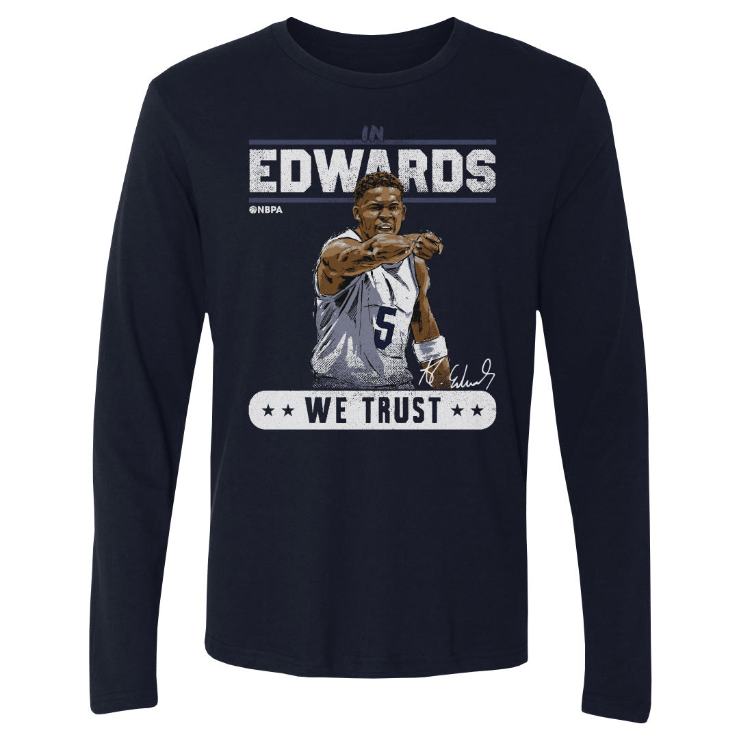 Anthony Edwards Men's Long Sleeve T-Shirt | 500 LEVEL