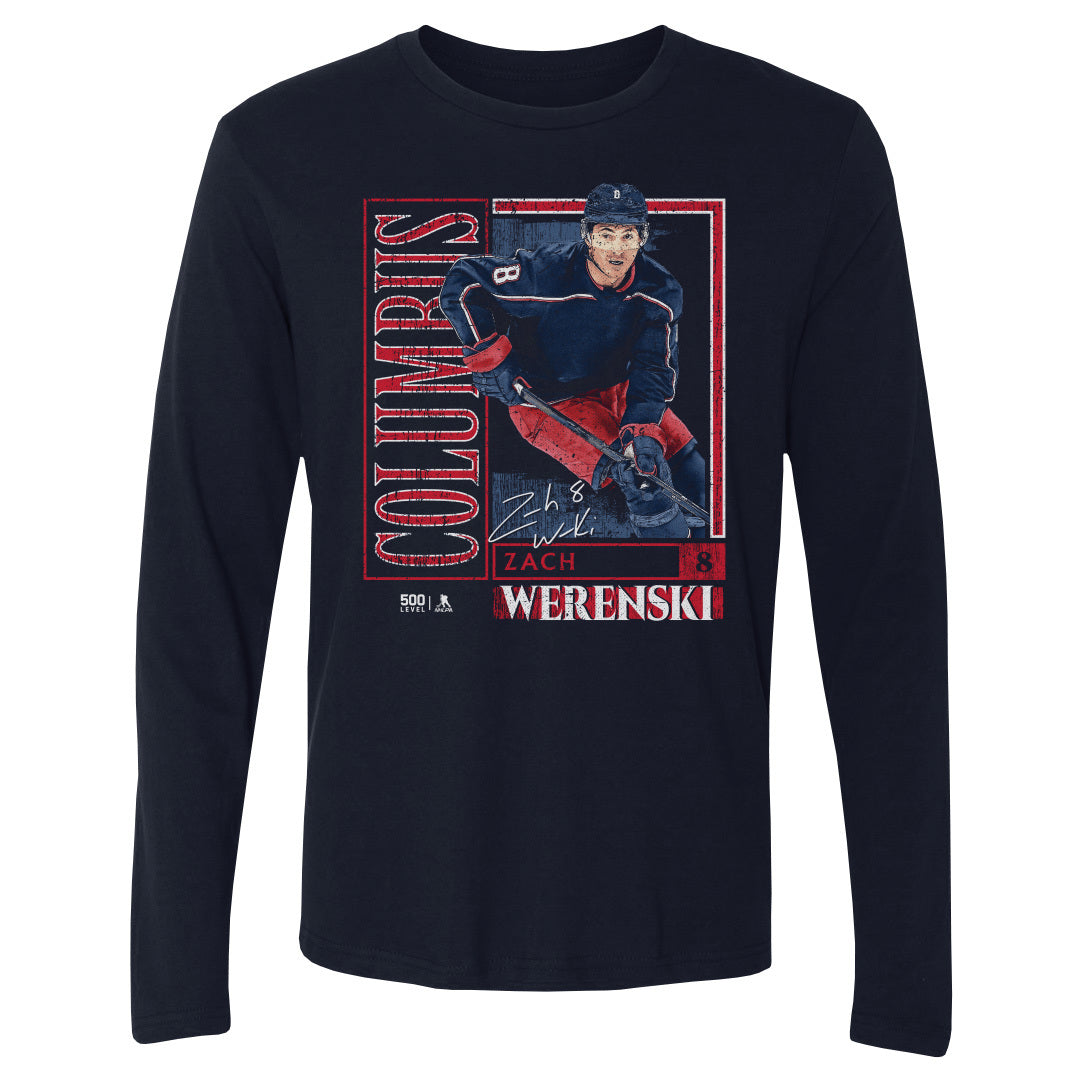Zach Werenski Men's Long Sleeve T-Shirt | 500 LEVEL