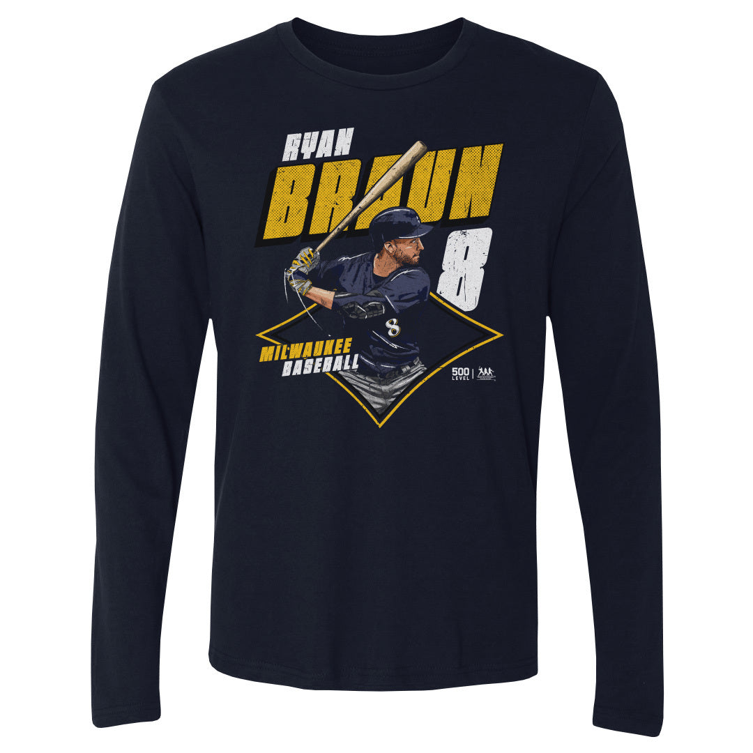 Ryan Braun Men's Long Sleeve T-Shirt | 500 LEVEL