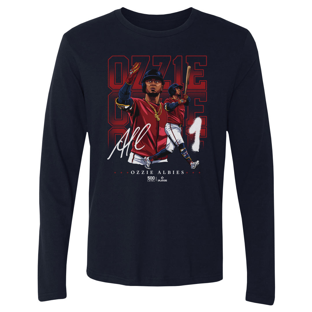 Ozzie Albies Men's Long Sleeve T-Shirt | 500 LEVEL