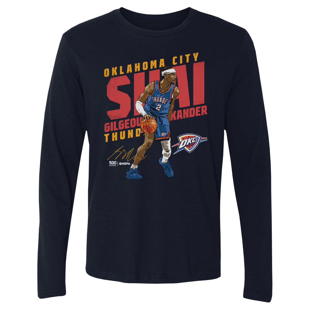 Shai Gilgeous-Alexander Men's Long Sleeve T-Shirt | 500 LEVEL