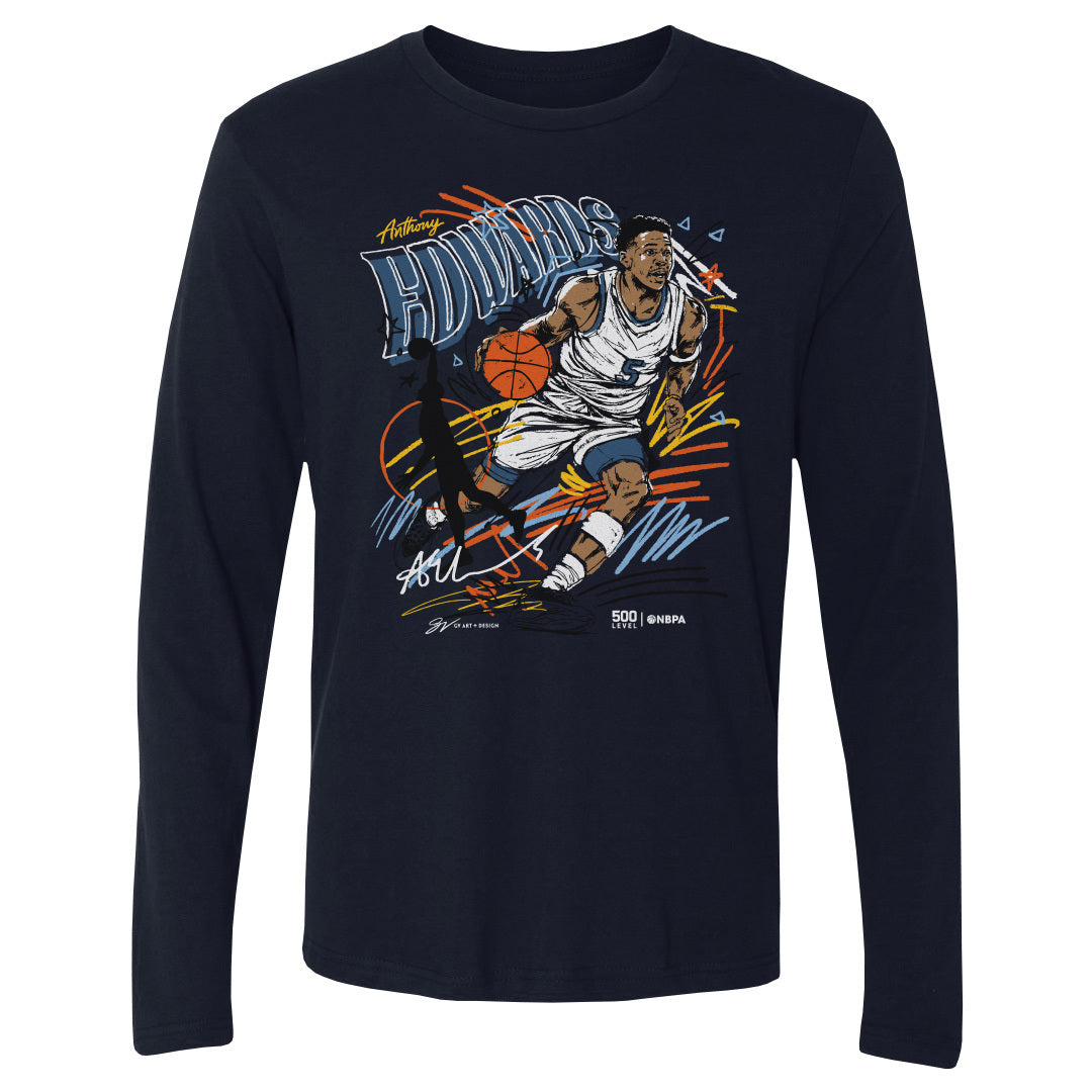 Anthony Edwards Men's Long Sleeve T-Shirt | 500 LEVEL