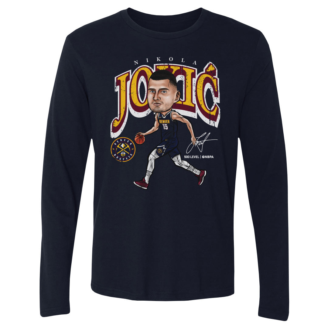 Nikola Jokic Men's Long Sleeve T-Shirt | 500 LEVEL