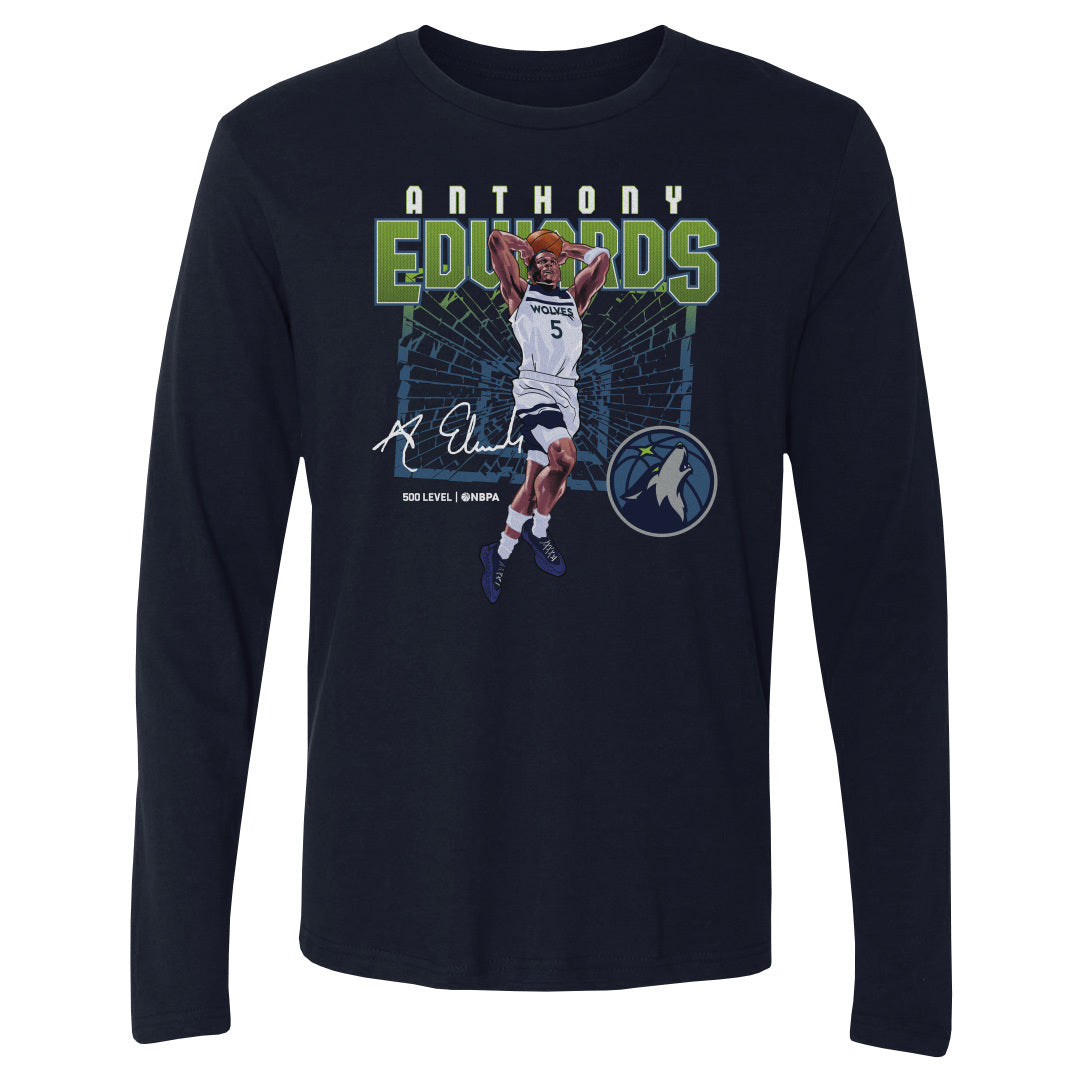 Anthony Edwards Men's Long Sleeve T-Shirt | 500 LEVEL