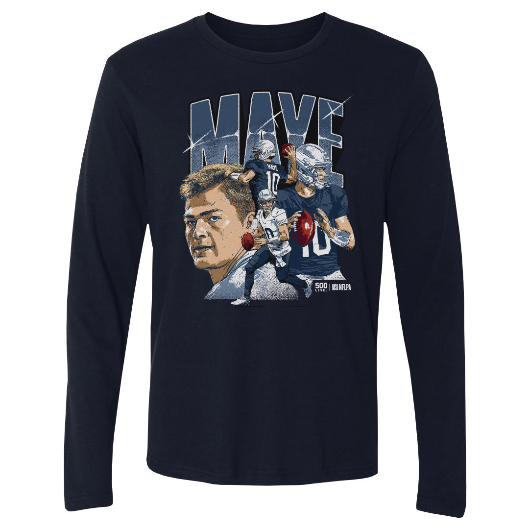 Drake Maye Men's Long Sleeve T-Shirt | 500 LEVEL