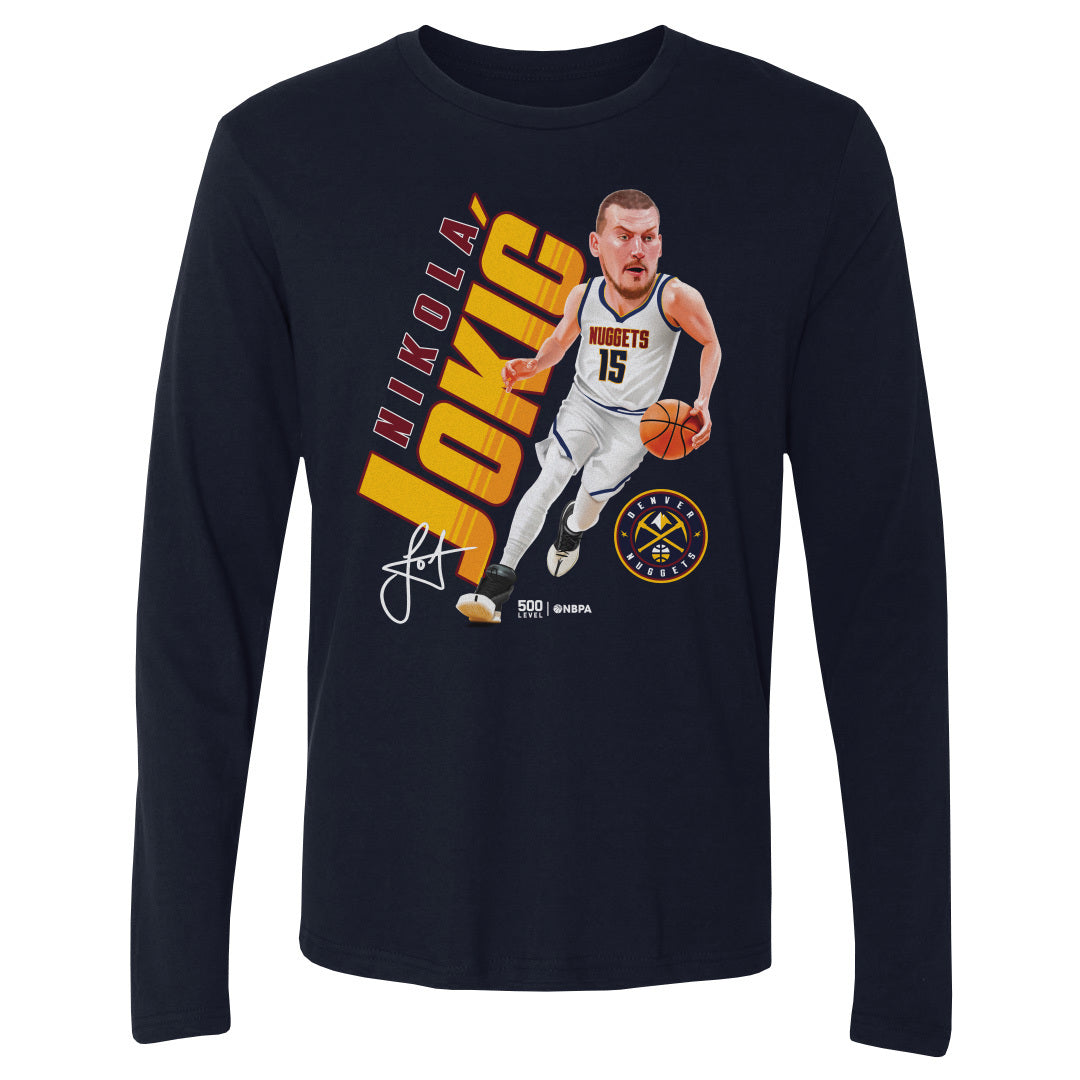 Nikola Jokic Men's Long Sleeve T-Shirt | 500 LEVEL