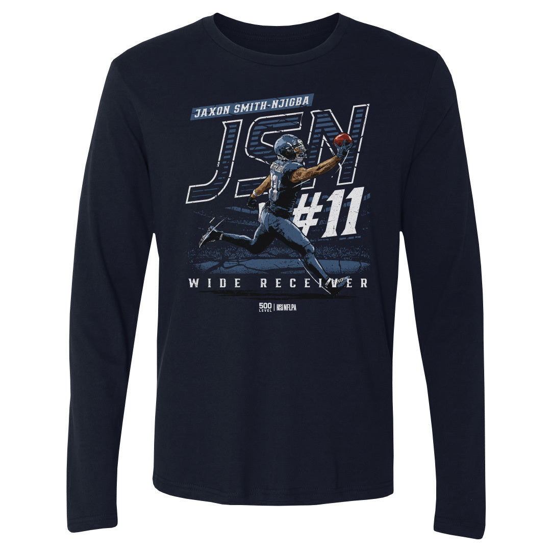 Jaxon Smith-Njigba Men's Long Sleeve T-Shirt | 500 LEVEL