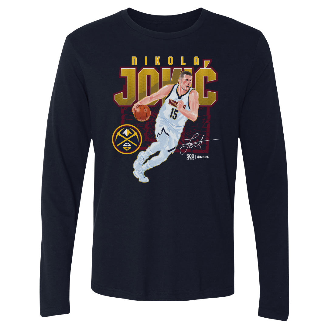 Nikola Jokic Men's Long Sleeve T-Shirt | 500 LEVEL