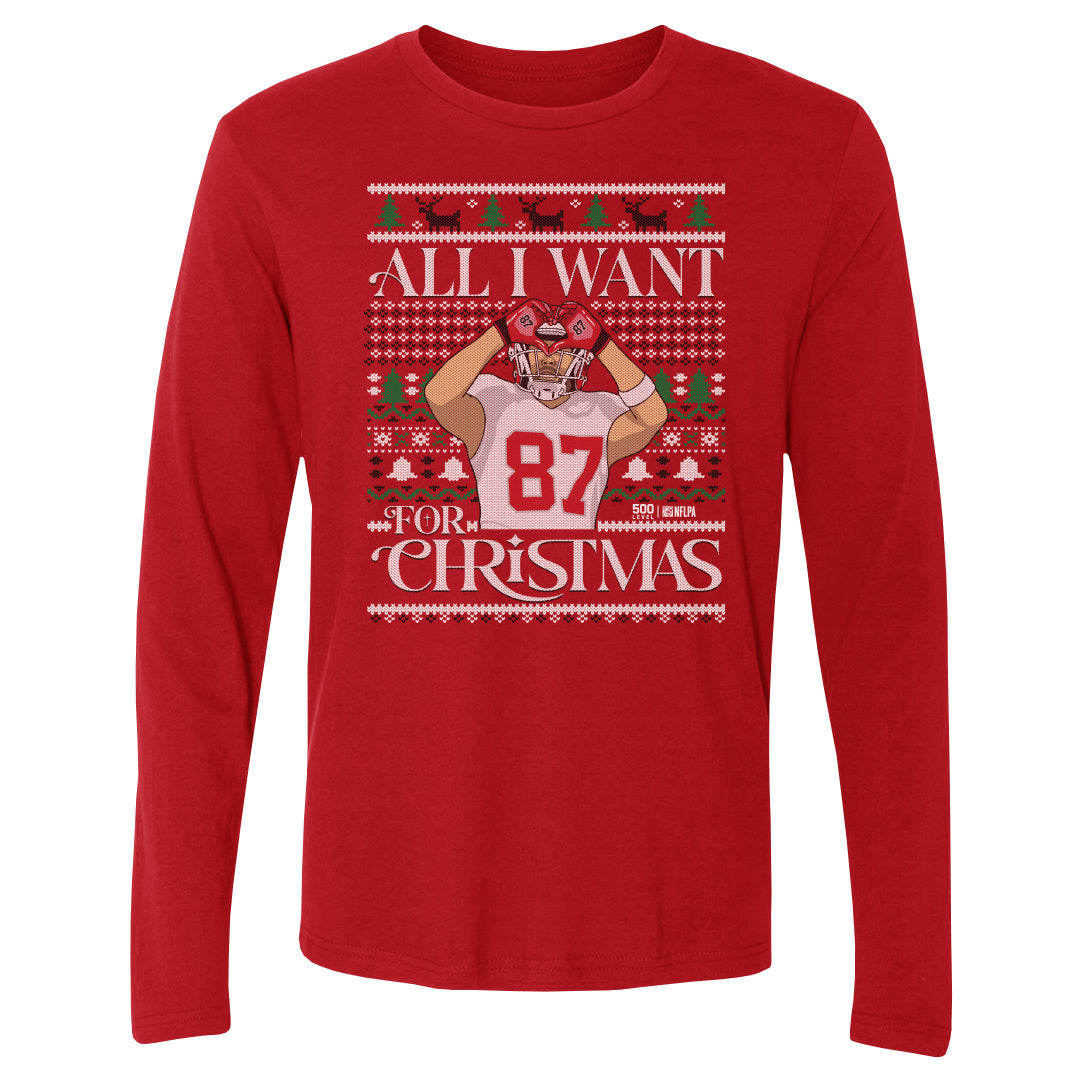 Travis Kelce Men's Long Sleeve T-Shirt | 500 LEVEL