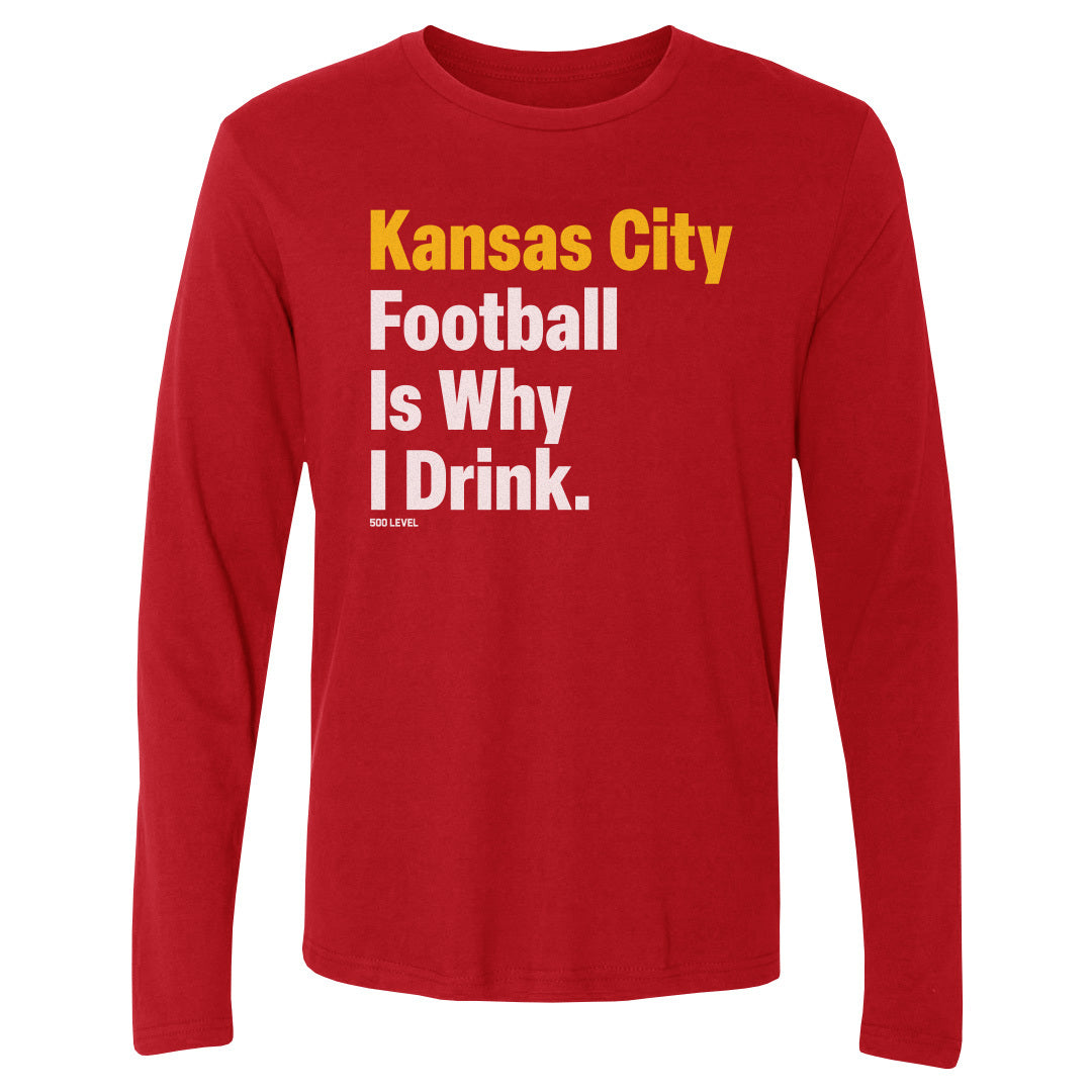 Kansas City Football Men's Long Sleeve T-Shirt | 500 LEVEL