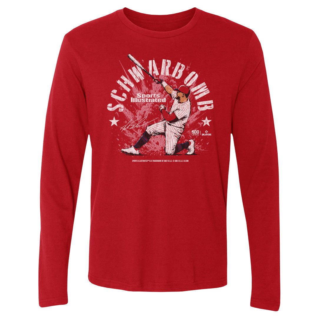 Kyle Schwarber Men's Long Sleeve T-Shirt | 500 LEVEL