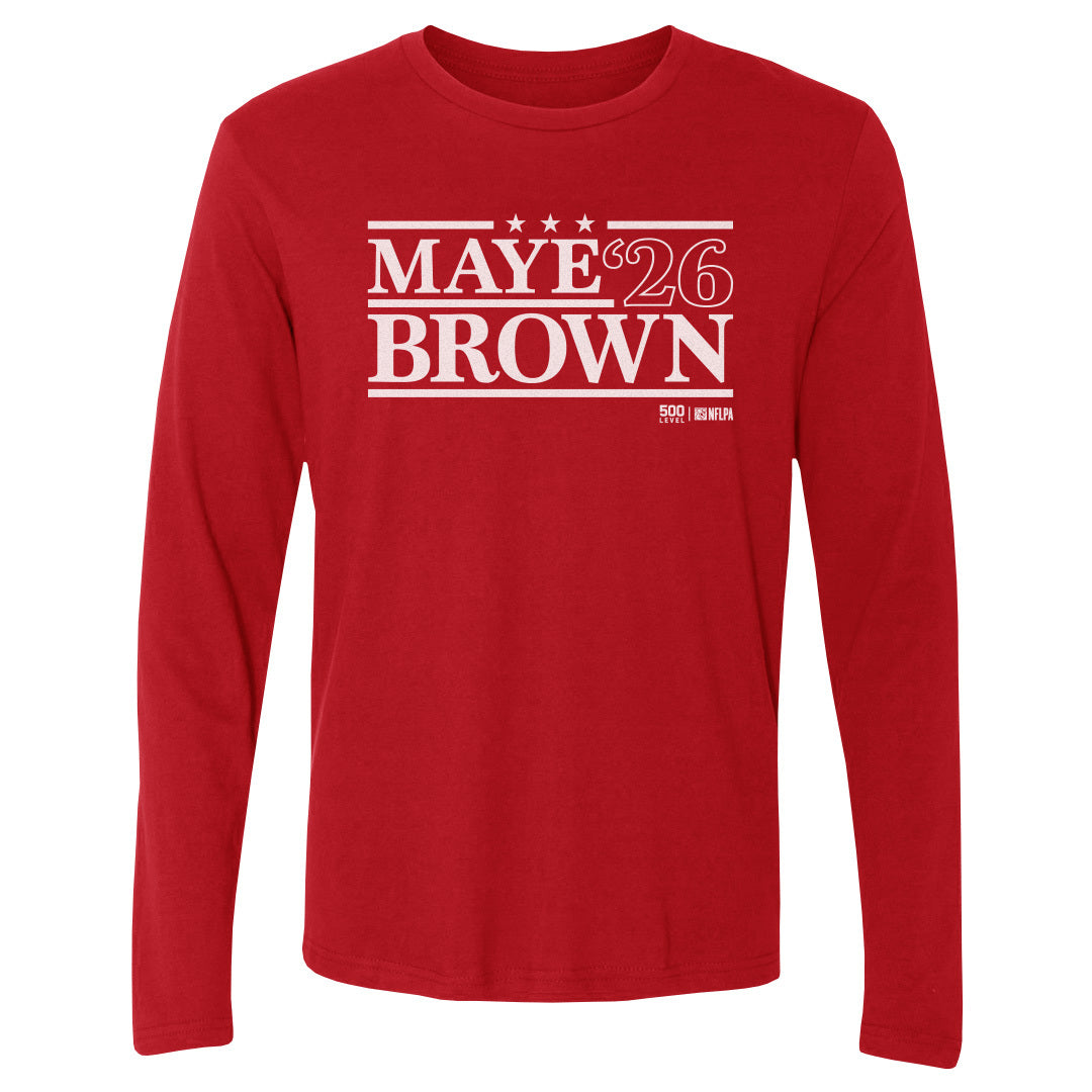 Drake Maye Men's Long Sleeve T-Shirt | 500 LEVEL