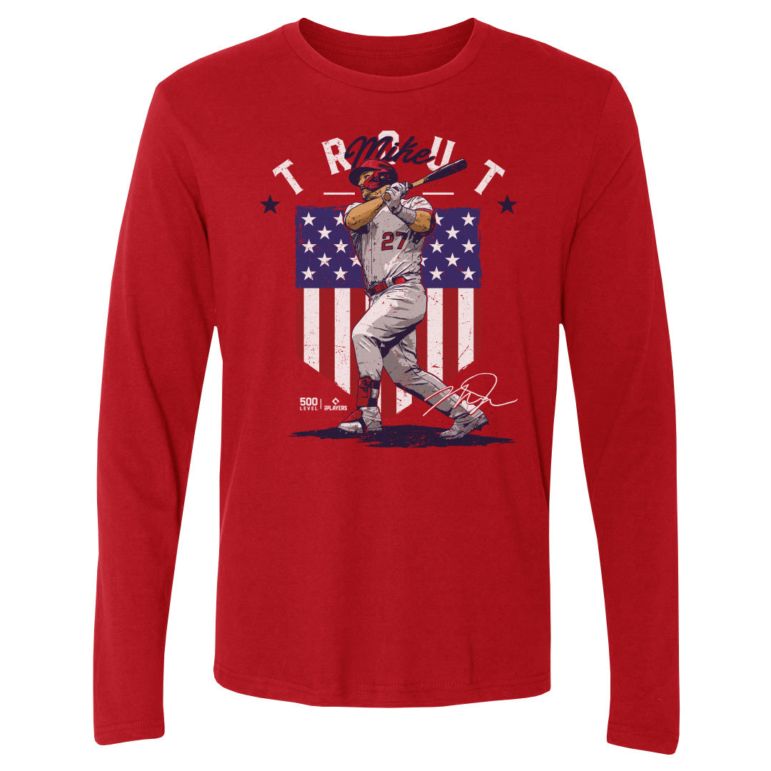 Mike Trout Men's Long Sleeve T-Shirt | 500 LEVEL