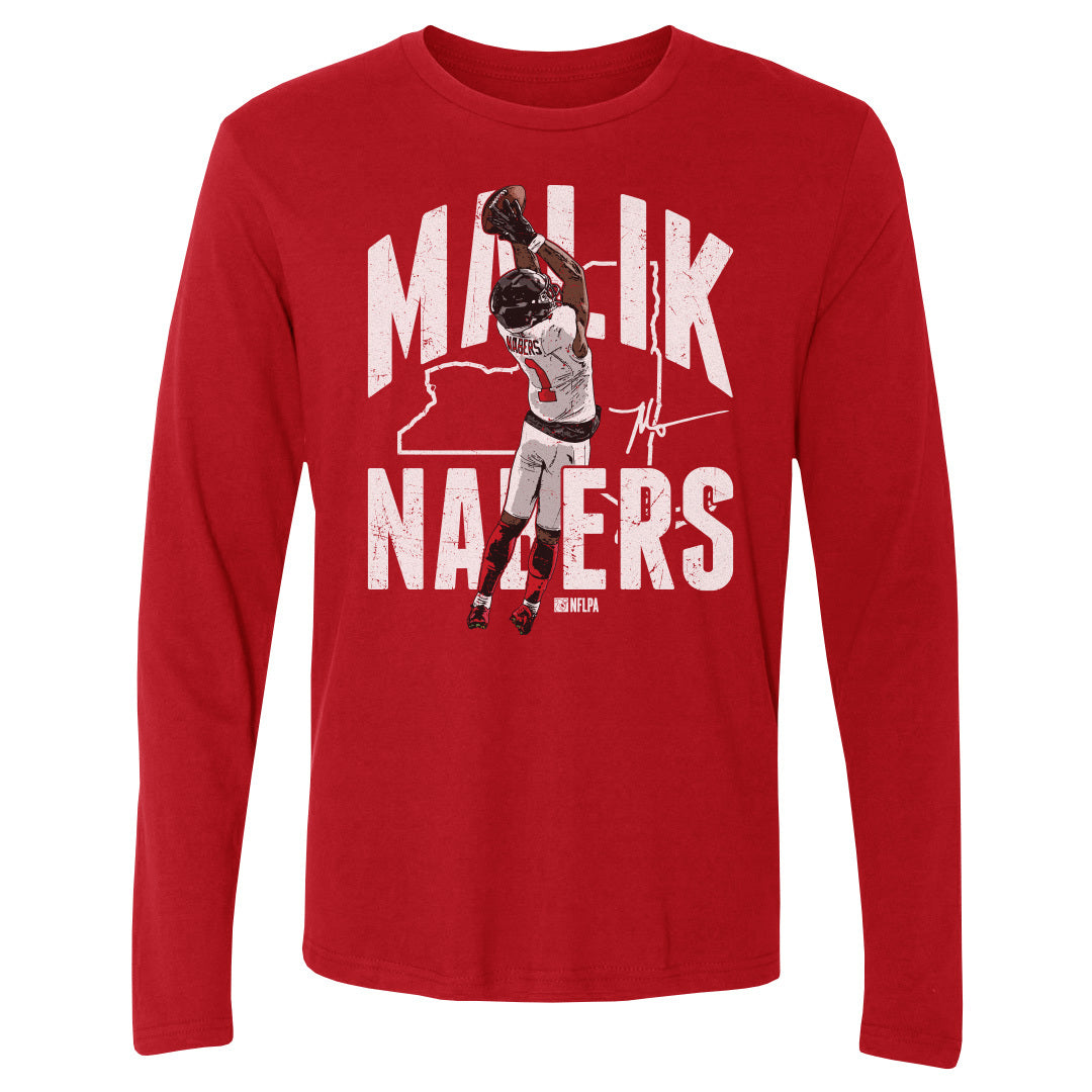 Malik Nabers Men's Long Sleeve T-Shirt | 500 LEVEL