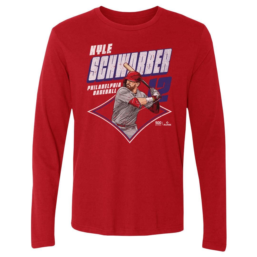 Kyle Schwarber Men's Long Sleeve T-Shirt | 500 LEVEL