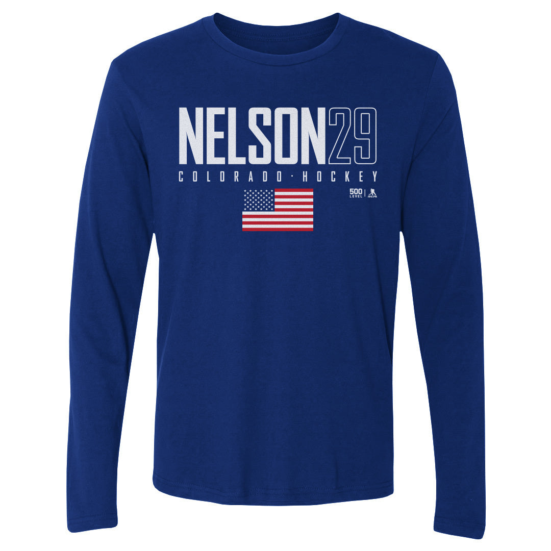 Brock Nelson Men's Long Sleeve T-Shirt | 500 LEVEL