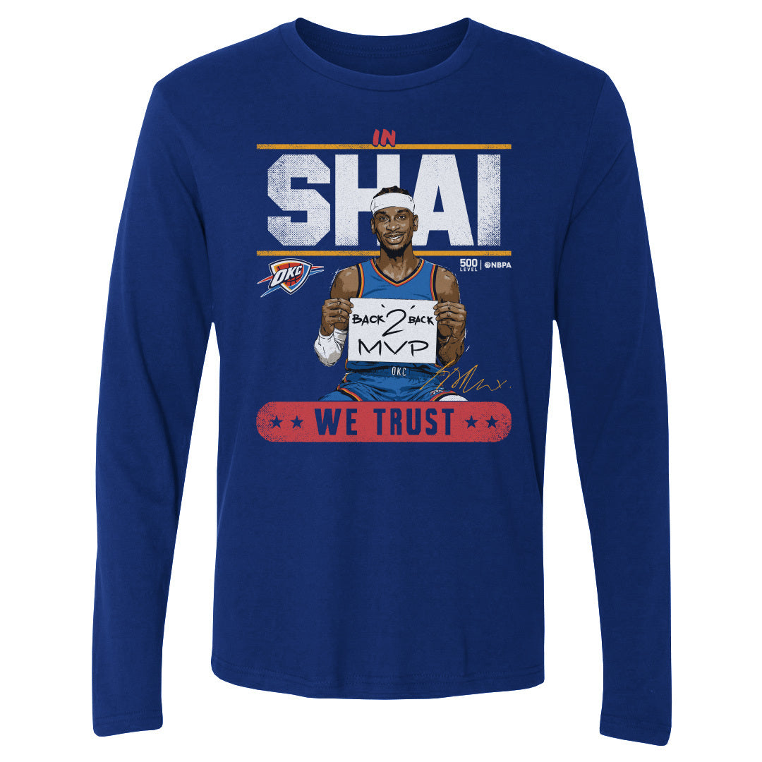 Shai Gilgeous-Alexander Men's Long Sleeve T-Shirt | 500 LEVEL