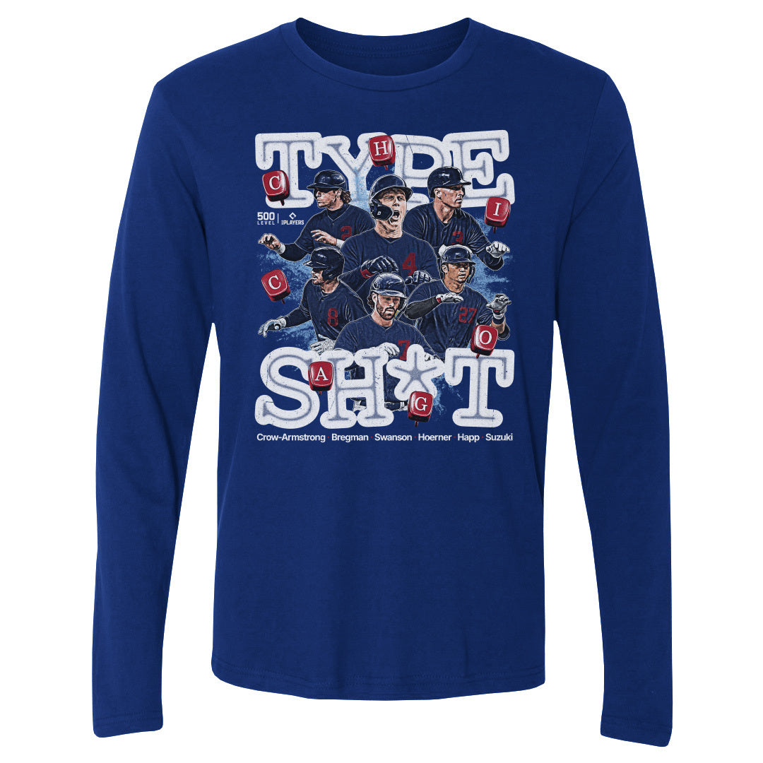Chicago C Baseball Men's Long Sleeve T-Shirt | 500 LEVEL