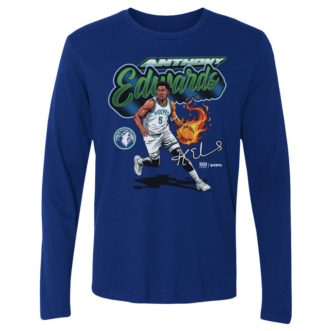 Anthony Edwards Men's Long Sleeve T-Shirt | 500 LEVEL